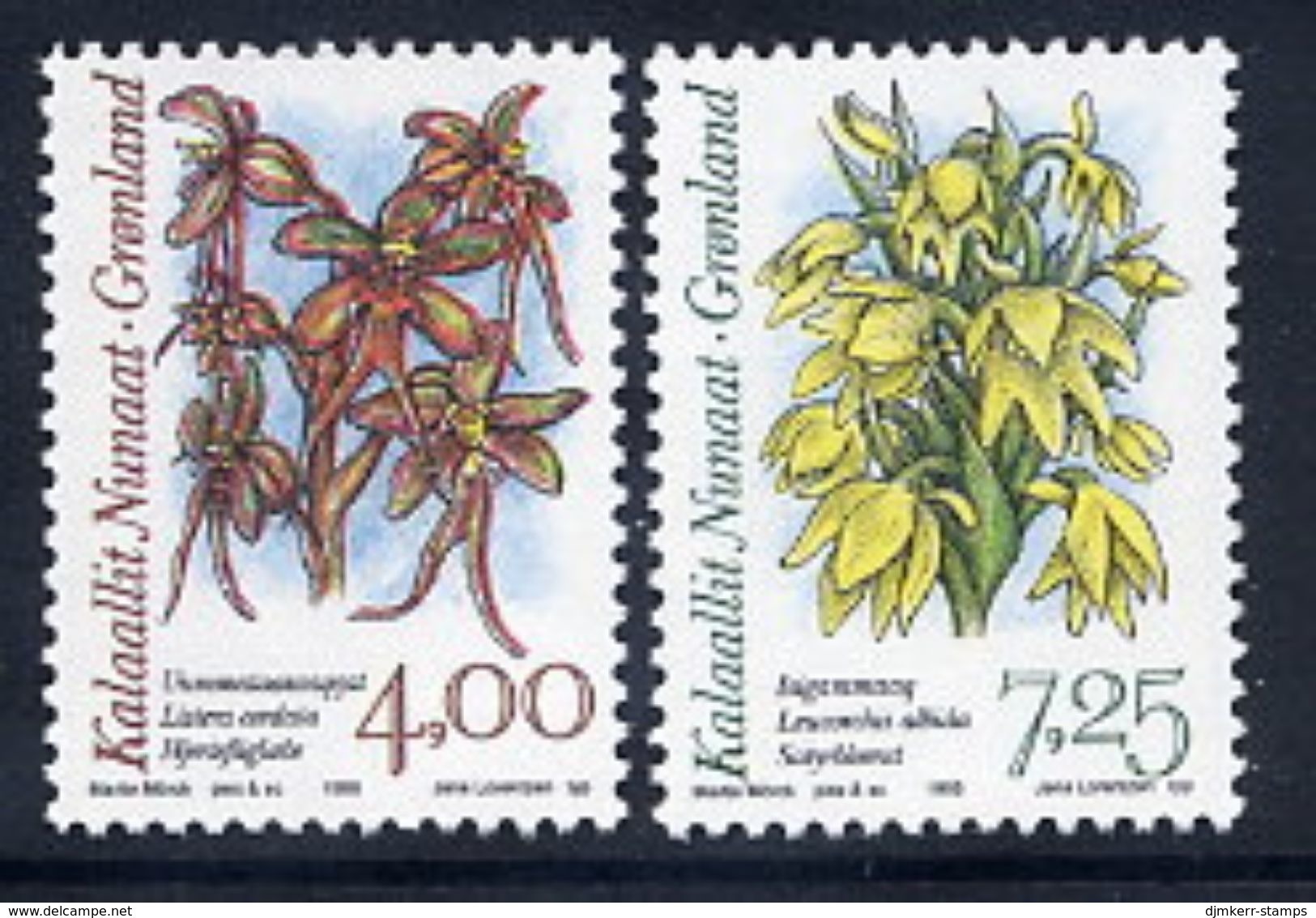 GREENLAND 1995 Arctic Orchids I MNH / **.  Michel 256-57 - Neufs