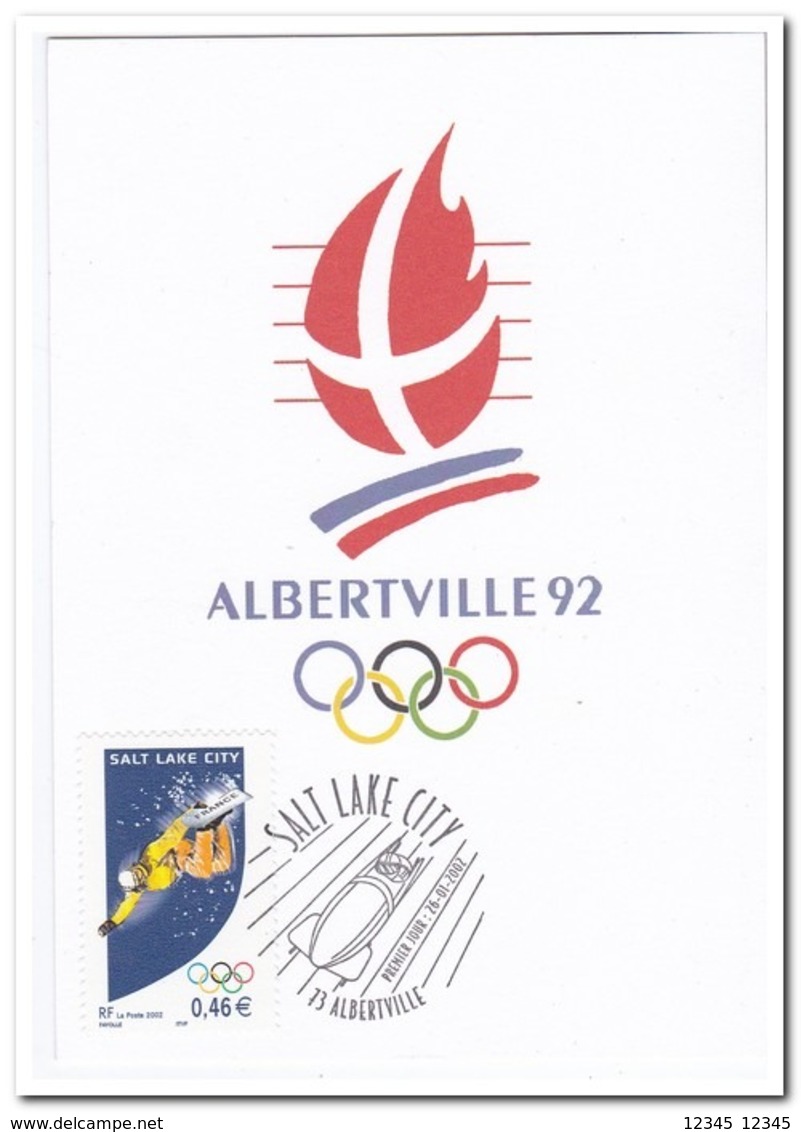 Frankrijk 2002, Postcard Unused, Olympic Winter Games Salt Lake City - Inverno2002: Salt Lake City