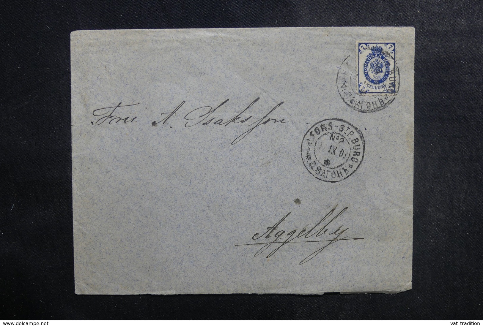 RUSSIE - Enveloppe De St Pétersbourg Pour Aggelby, Affranchissement Et Oblitération Plaisants - L 41756 - Briefe U. Dokumente