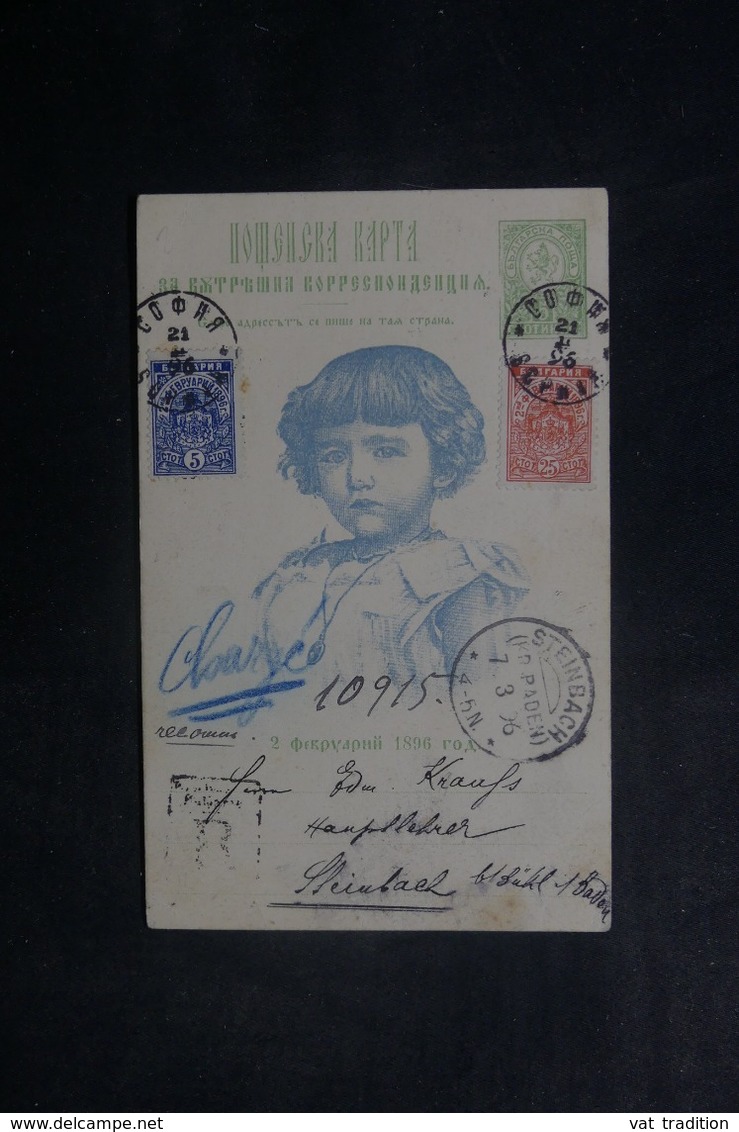 BULGARIE - Entier Postal + Compléments En Recommandé De Sofia En 1896 Pour Steinbach - L 41762 - Ansichtskarten