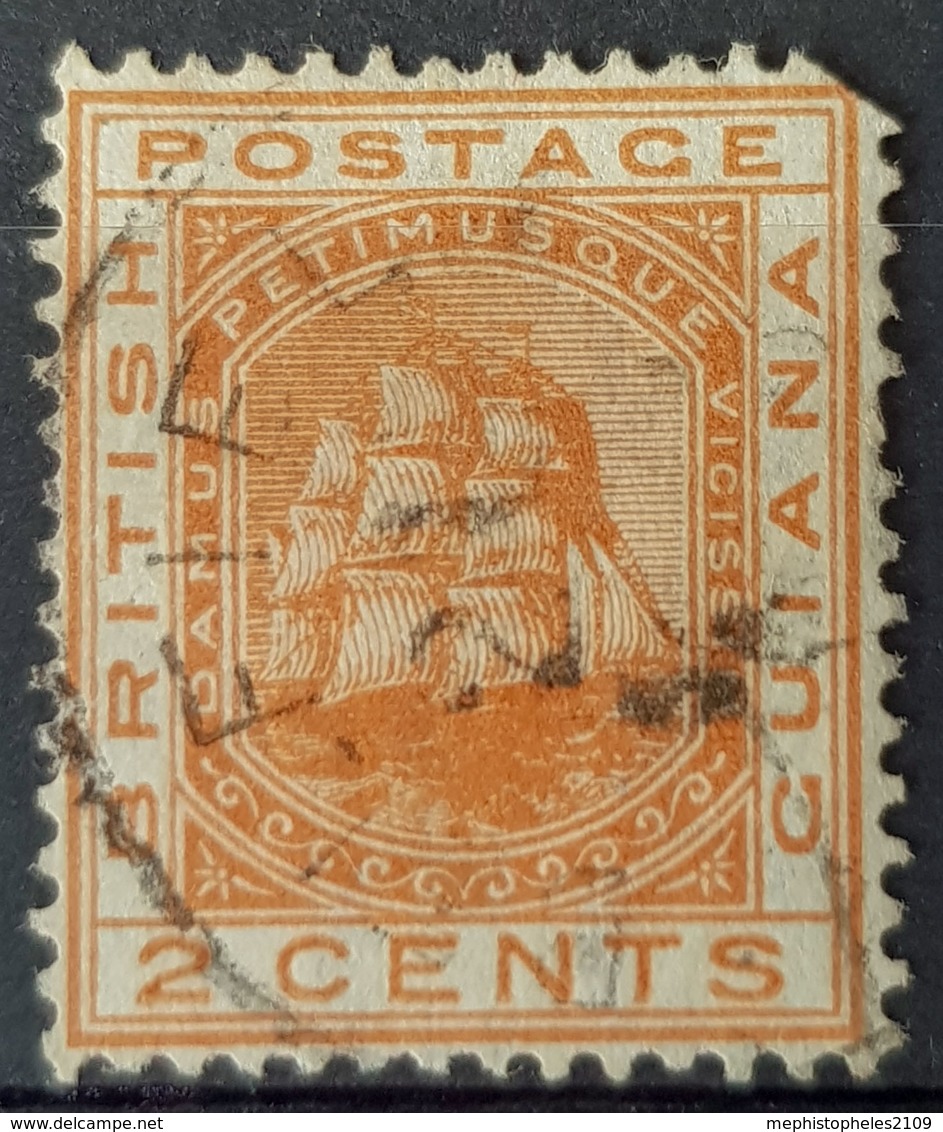 BRITISH GUIANA 1876 - Canceled - Sc# 73 - 2c - Guyana Britannica (...-1966)