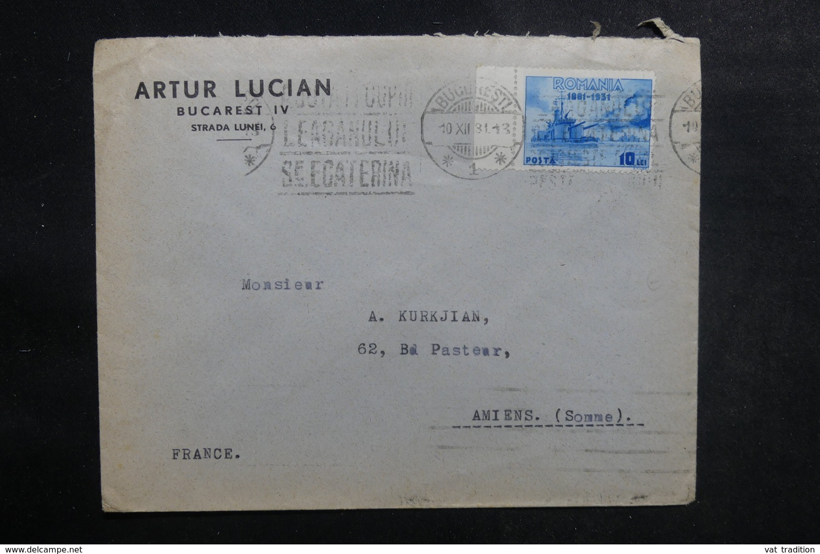 ROUMANIE - Enveloppe Commerciale De Bucarest Pour La France En 1931, Affranchissement  Plaisant - L 41768 - Covers & Documents