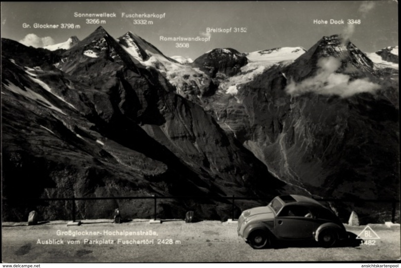 Cp Salzburger Land Österreich, Großglockner Hochalpenstraße, Ausblick Vom Parkplatz Fuschertörl - Altri & Non Classificati