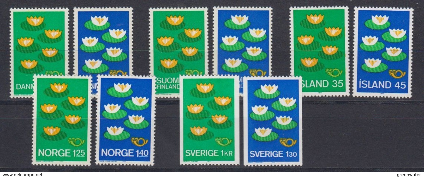 Norden 1977 Complete Set 5 Countries 10 Values  ** Mnh (44457) - Idées Européennes