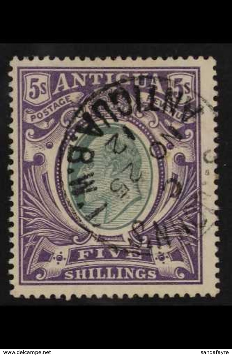 1903 5s Grey Green And Violet, Wmk CC, Ed VII, SG 40, Very Fine Cds Used. For More Images, Please Visit Http://www.sanda - Other & Unclassified