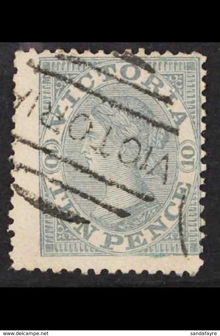 VICTORIA 1865 10d Grey, Emergency Printing, SG 119, Finely Used, Centred To Right For More Images, Please Visit Http://w - Other & Unclassified