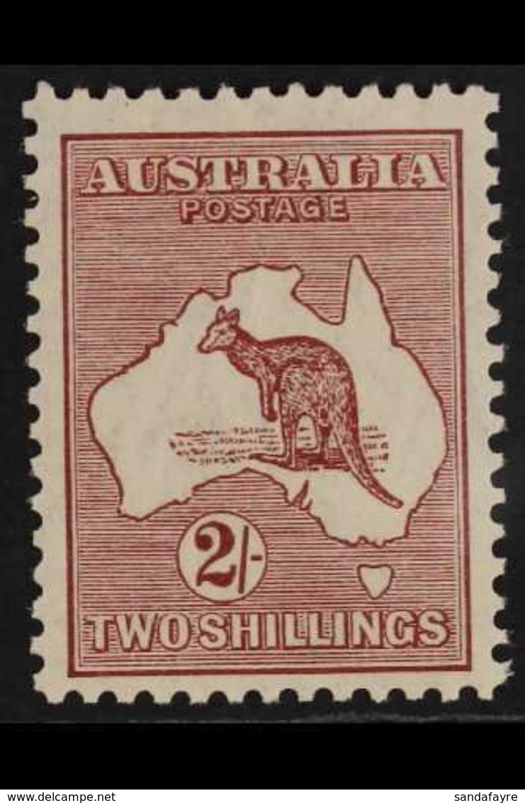 1929-30 2s Maroon Roo, SG 110, Fine Mint, Very Fresh. For More Images, Please Visit Http://www.sandafayre.com/itemdetail - Sonstige & Ohne Zuordnung