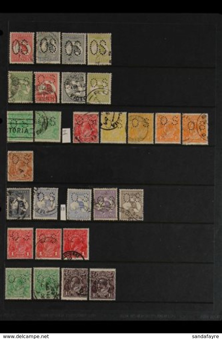 OFFICIALS 1913-1932 USED COLLECTION On Stock Pages, Includes 1913 Roos To 2d (x2) & 3d, 1914 Roos To 3d, 1914-21 Heads S - Other & Unclassified