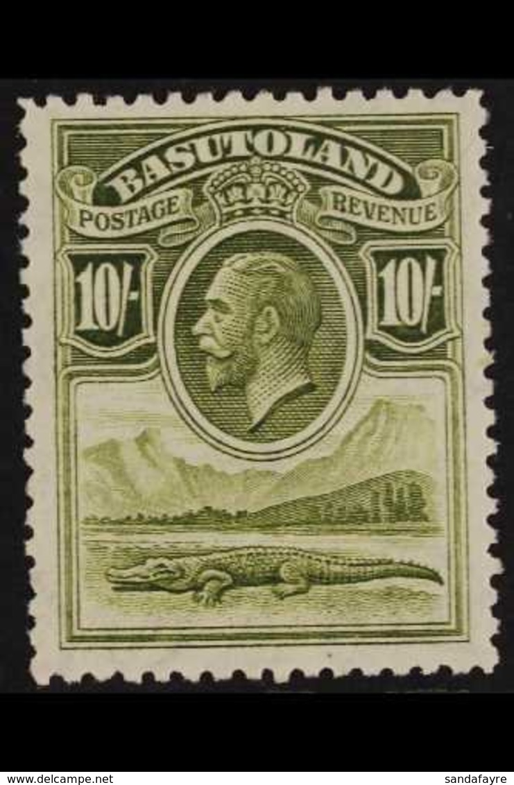 1933 10s Olive Green, Crocodile And Mountains, SG 10, Very Fine Never Hinged Mint. For More Images, Please Visit Http:// - Other & Unclassified