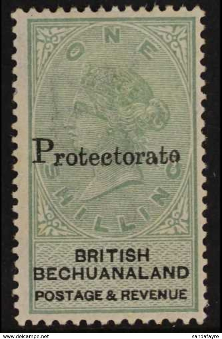 1888 1s Green & Black "Protectorate" Overprint, SG 46, Fine Mint Large Part Gum, Fresh. For More Images, Please Visit Ht - Sonstige & Ohne Zuordnung