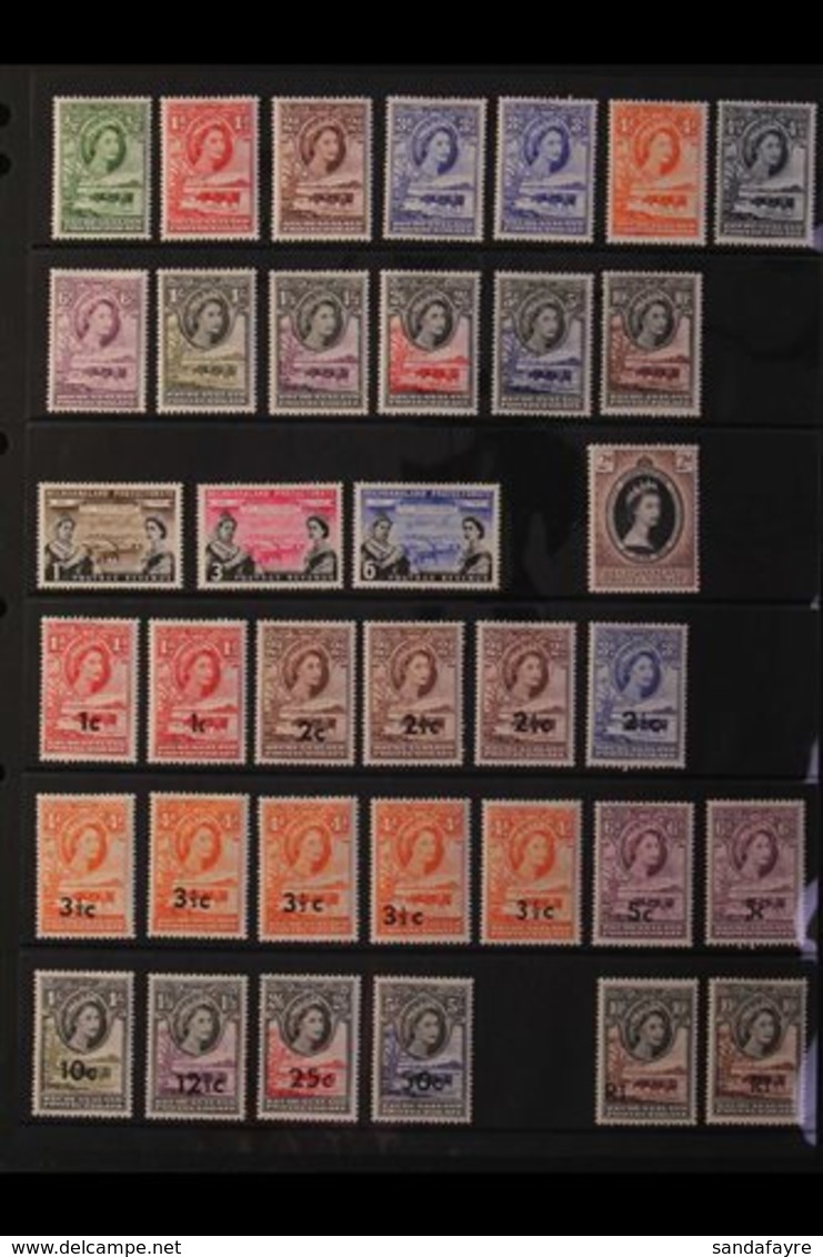 1953-66 VERY FINE MINT COLLECTION Presented On A Pair Of Stock Pages & Includes 1955-58 Complete Definitive Set Incl Bot - Other & Unclassified
