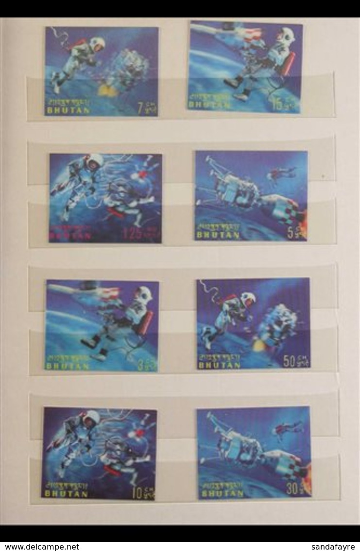 1967-1973 HOLOGRAPHIC SETS & MINIATURE SHEETS COLLECTION. A Delightful, NEVER HINGED MINT COLLECTION In Two Small Stockb - Bhután