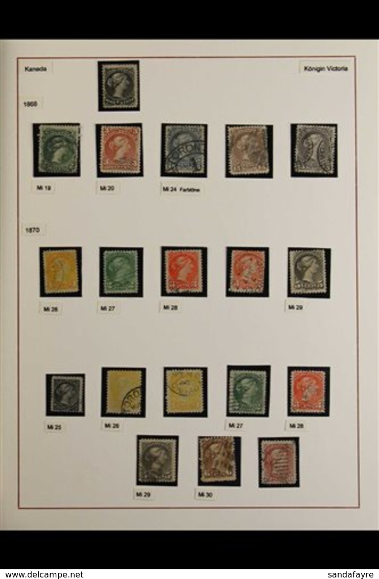 1868-1951 USED COLLECTION WITH COVERS Presented On Album Pages With Sets & Top Values. Note QV Large Heads Range To 15c  - Altri & Non Classificati