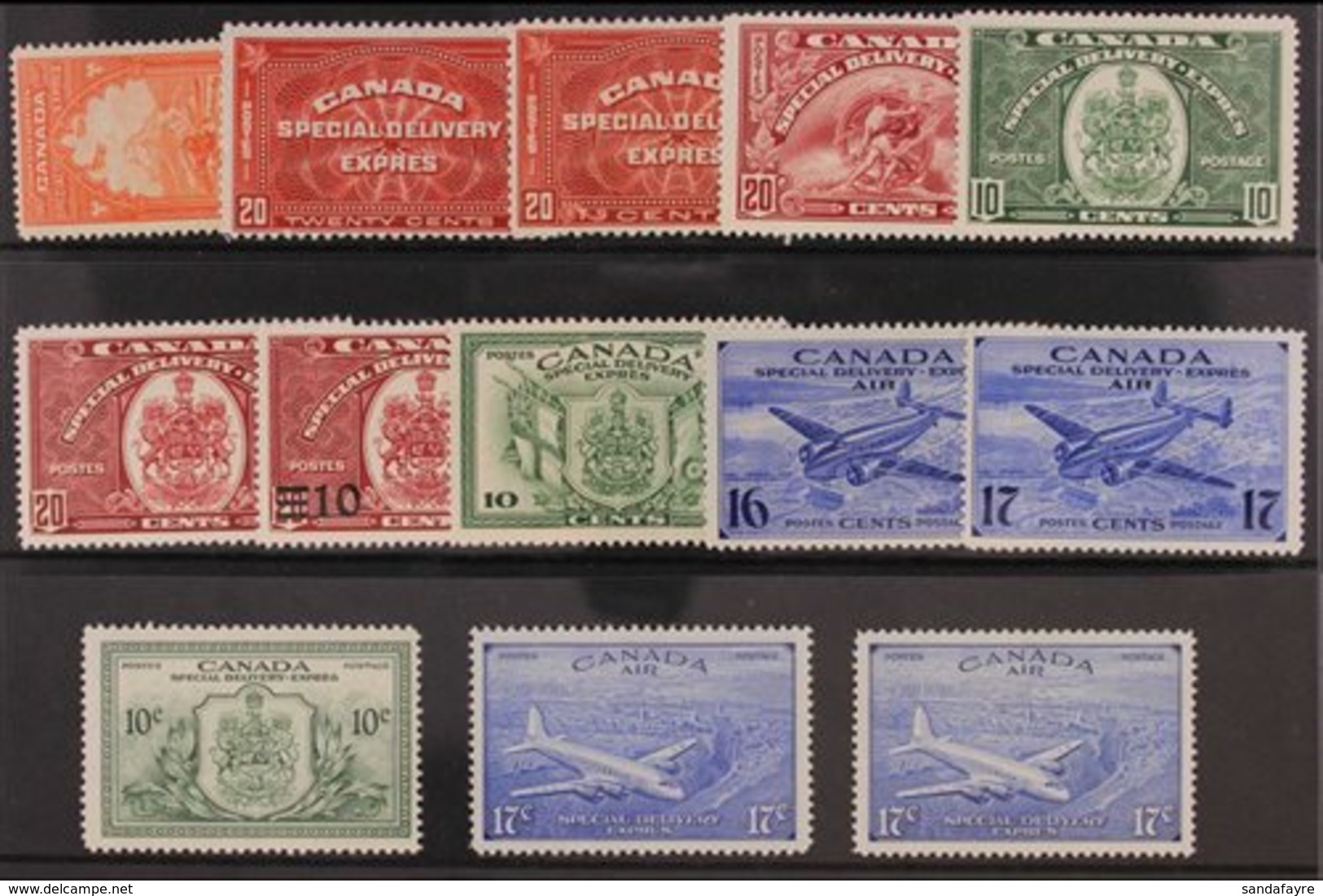 SPECIAL DELIVERY 1927-46 Issues Complete, SG S5 To SG S17, Fine Mint. (13 Stamps) For More Images, Please Visit Http://w - Other & Unclassified