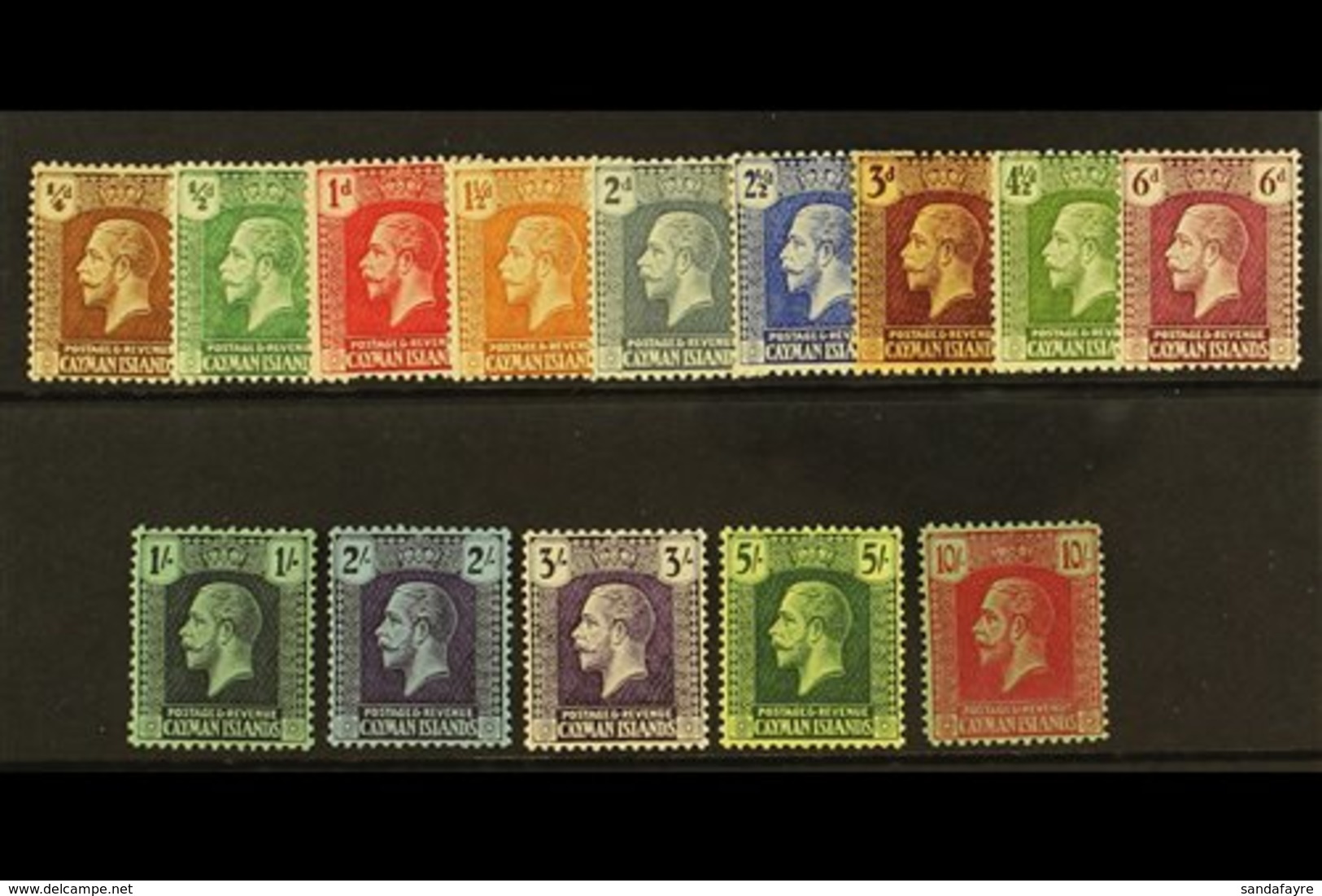 1921-26 Script CA Watermark Set, SG 69/83, Very Fine Mint (14 Stamps) For More Images, Please Visit Http://www.sandafayr - Cayman (Isole)