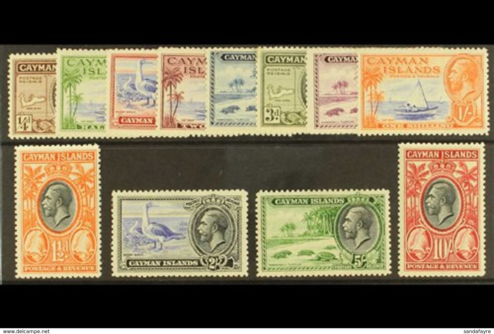 1935 Pictorials Set Complete, SG 96/107, Mint Lightly Hinged (12 Stamps) For More Images, Please Visit Http://www.sandaf - Cayman (Isole)