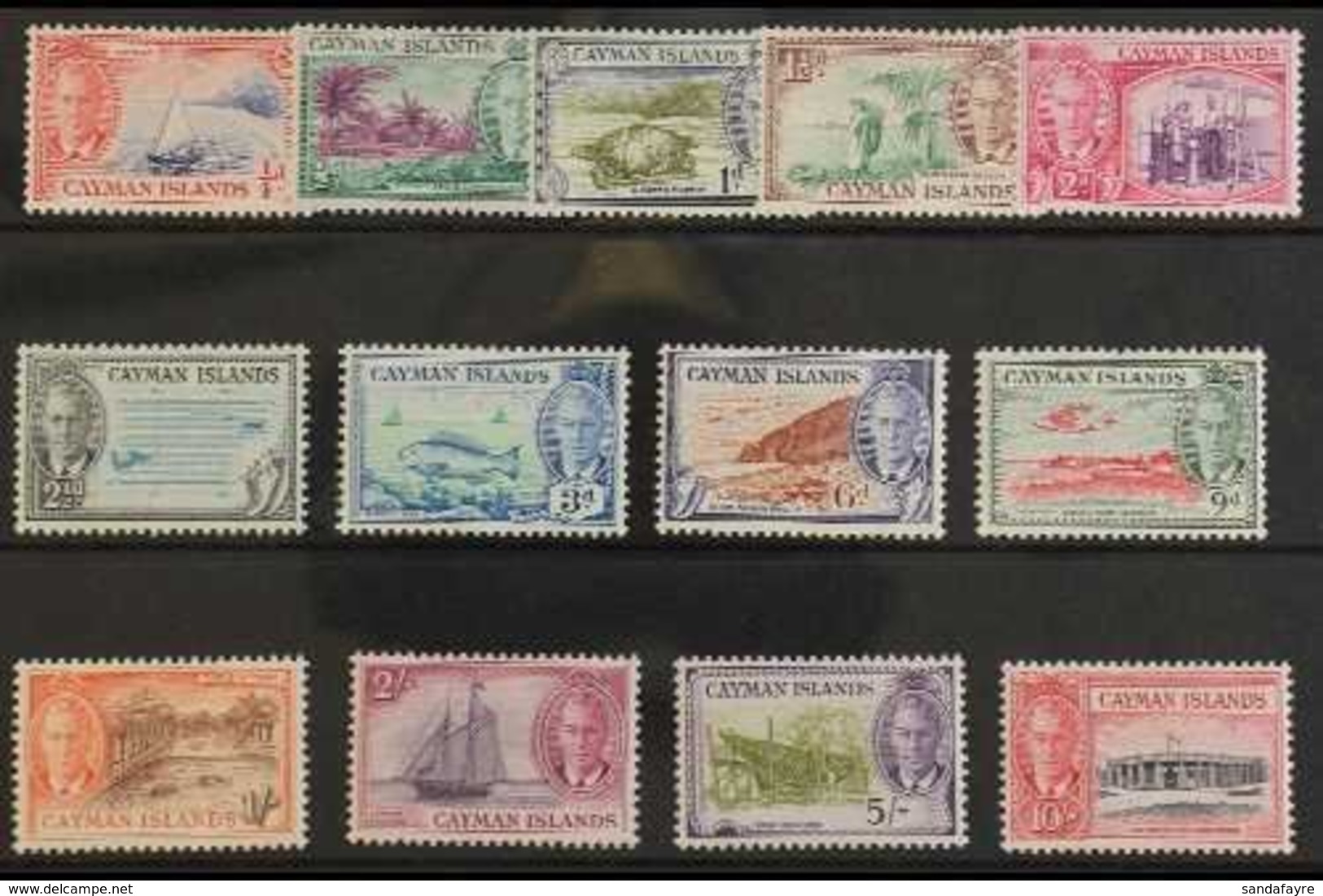 1950 Pictorial Definitive Set, SG 135/47, Never Hinged Mint (13 Stamps) For More Images, Please Visit Http://www.sandafa - Kaimaninseln
