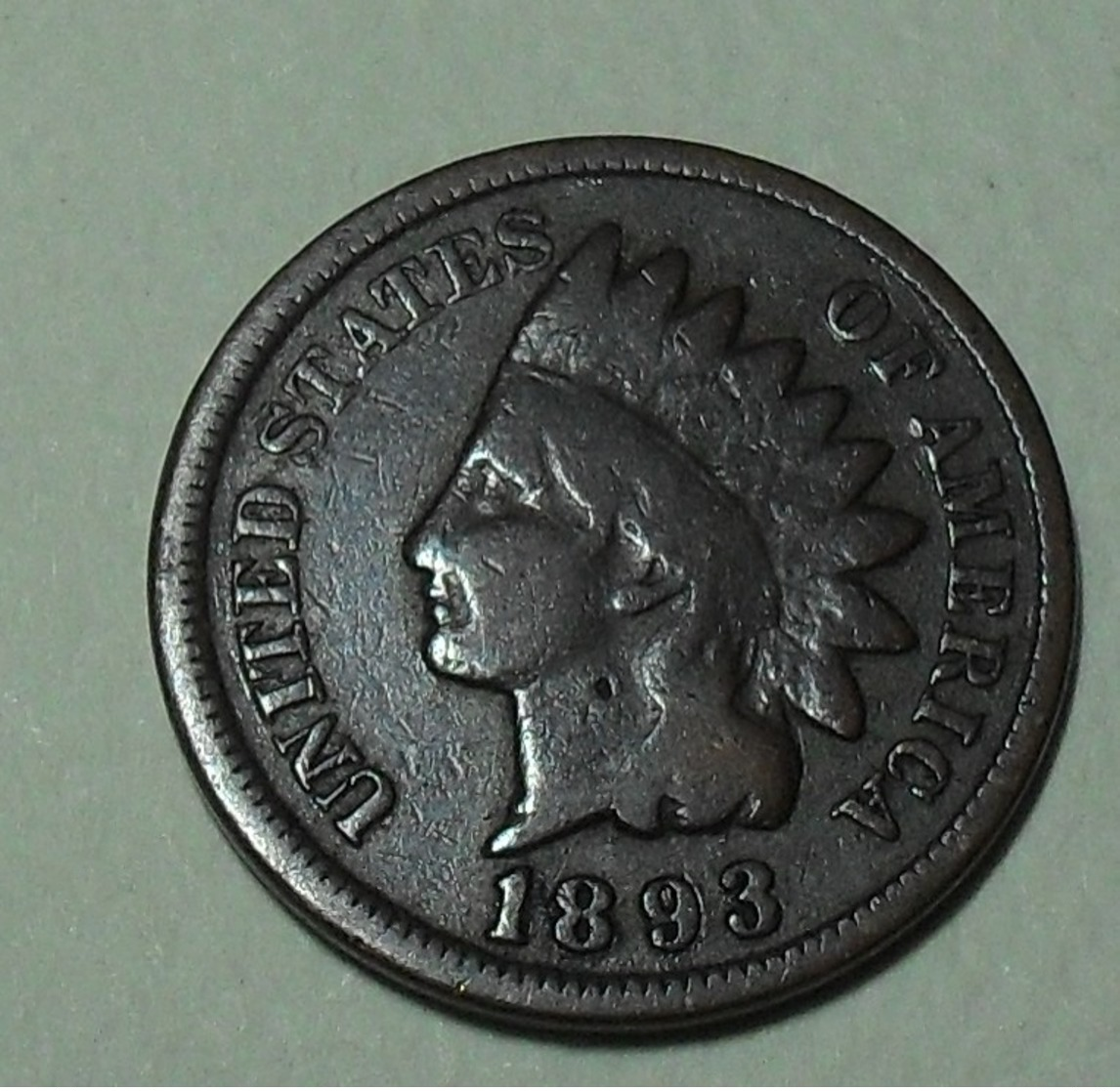 1893 - Etats Unis - USA - ONE CENT ''Indian Head'', KM 90a - 1859-1909: Indian Head