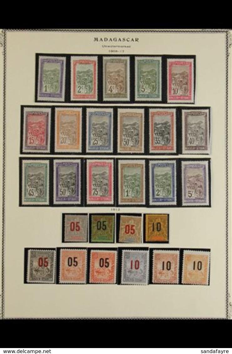 MADAGASCAR 1908-1957 FINE MINT COLLECTION In Hingeless Mounts On Pages, Many Stamps Are Never Hinged, All Different. Inc - Sonstige & Ohne Zuordnung