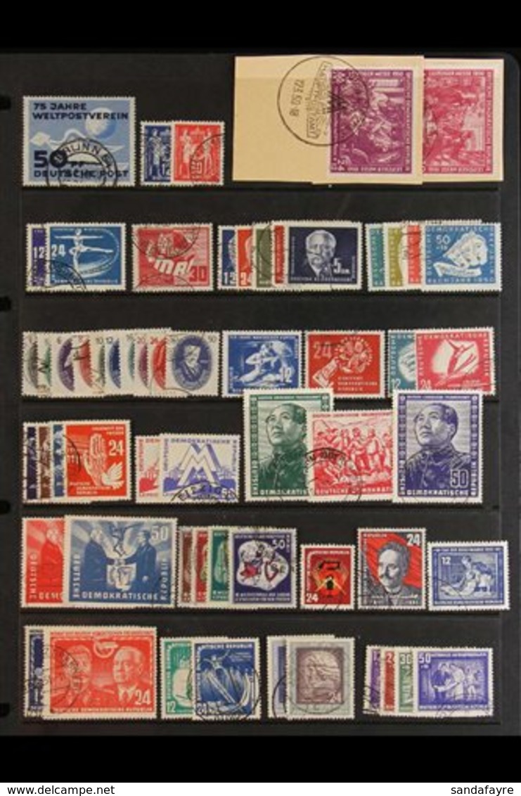 1949-1955 VERY FINE CDS USED COLLECTION On Stock Pages, ALL DIFFERENT, Includes 1949 50pf UPU, 1950 DEBRIA M/s On Card,  - Other & Unclassified