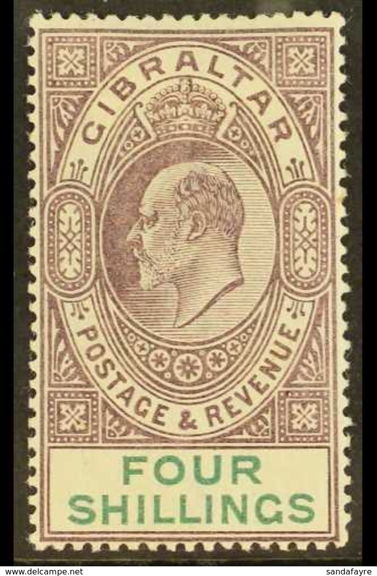 1903 4s Dull Purple & Green, SG 53, Very Fine Mint For More Images, Please Visit Http://www.sandafayre.com/itemdetails.a - Gibilterra