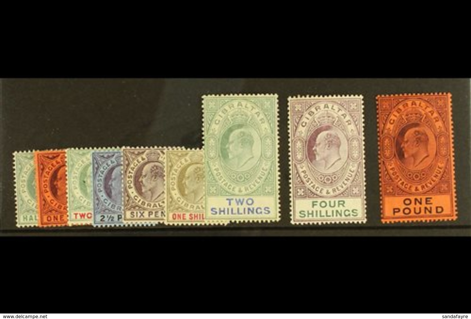 1904-08 King Edward VII Watermark Multi Crown CA Complete Definitive Set, SG 56/64, Very Fine Mint. (9 Stamps) For More  - Gibilterra