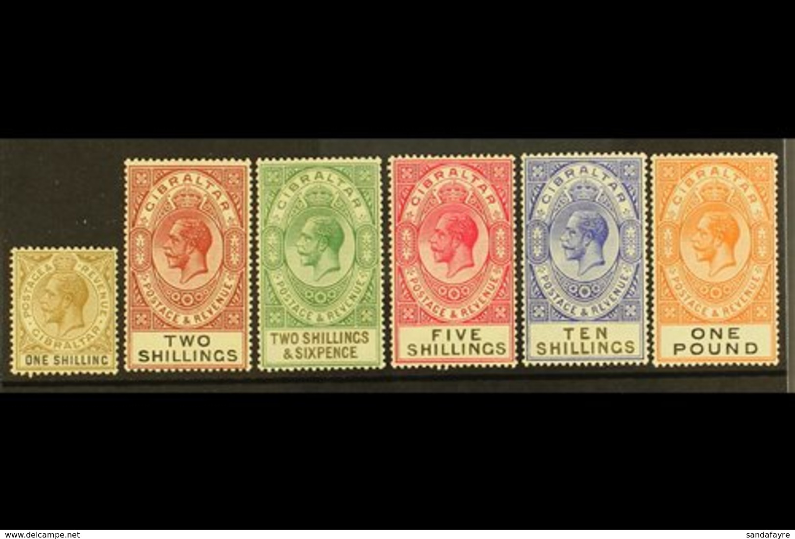 1925-32 Definitive Set Complete To £1, SG 102/107, Very Fine Mint. (6 Stamps) For More Images, Please Visit Http://www.s - Gibilterra