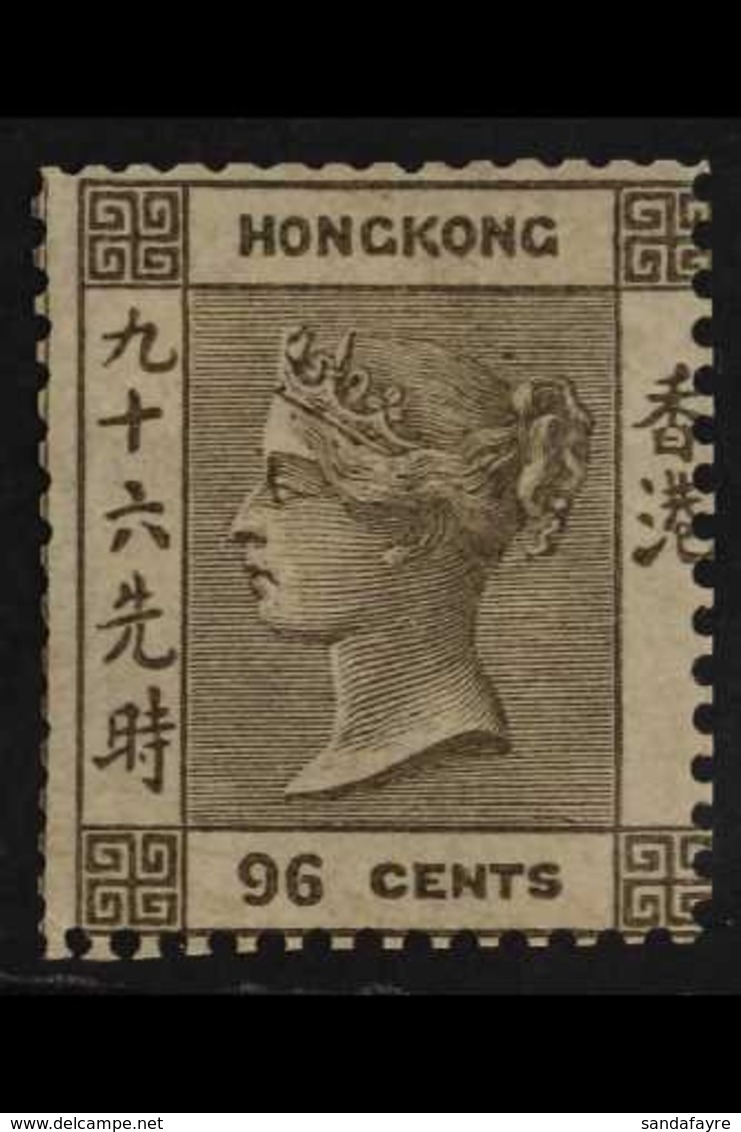 1862 96c Brownish Grey, No Wmk, SG 7 Large Part Mint Og. Trimmed Perfs But A Scarce And Elusive Stamp. Cat SG £3750 For  - Sonstige & Ohne Zuordnung