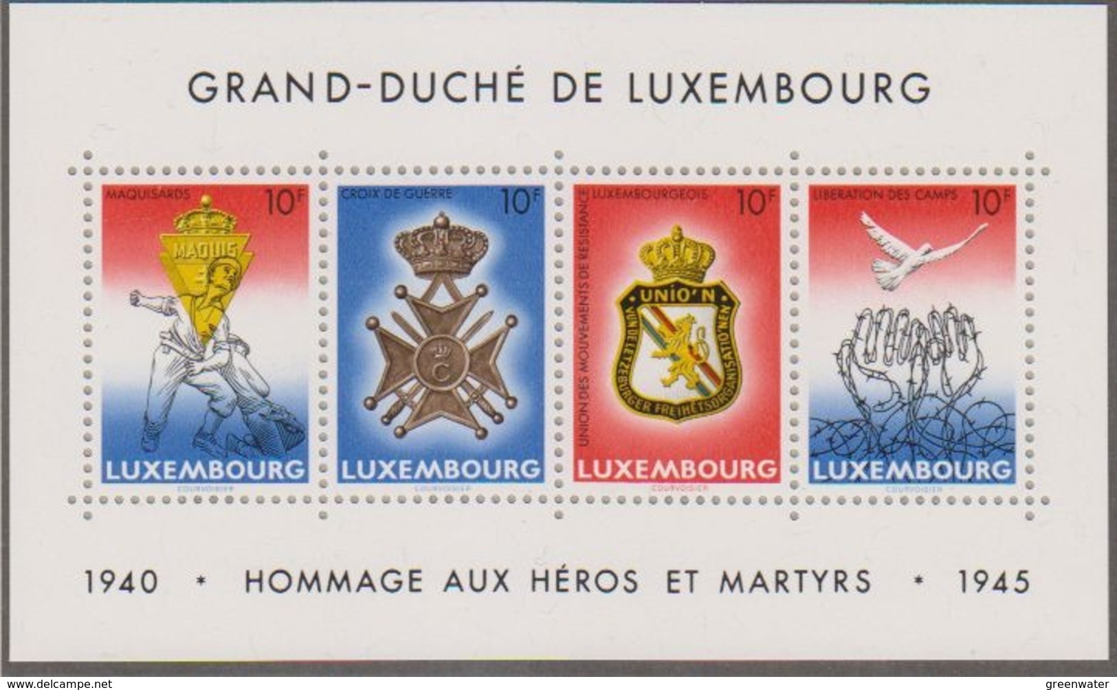 Luxemburg 1985 Héros & Martyrs M/s  ** Mnh (44462) - Blocs & Feuillets