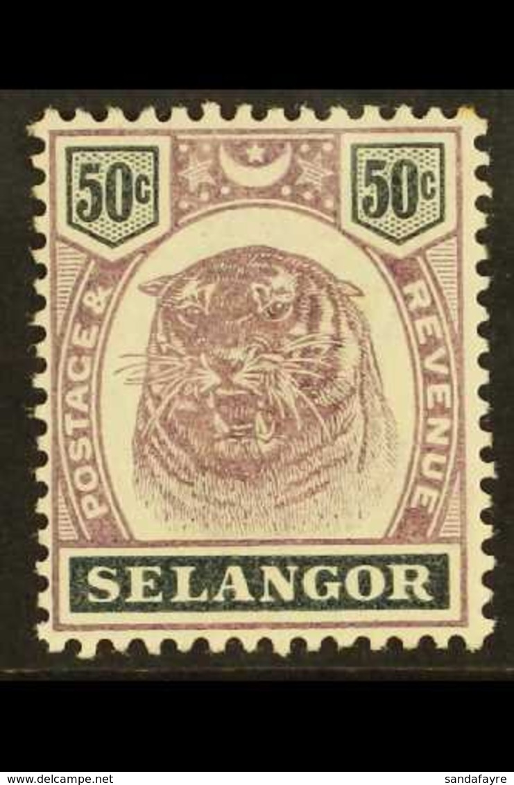 SELANGOR 1895 50c Dull Purple And Greenish Black, SG 59, Very Fine Mint. For More Images, Please Visit Http://www.sandaf - Sonstige & Ohne Zuordnung