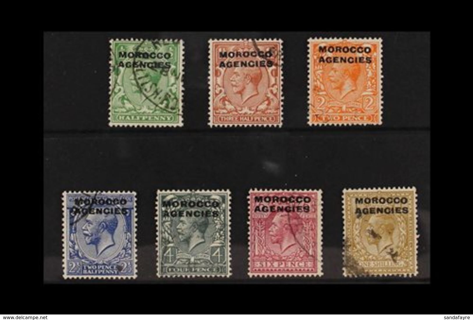 BRITISH 1925-36 Complete Set With Type 7 Overprints, SG 55/61, Fine Used. (7 Stamps) For More Images, Please Visit Http: - Other & Unclassified