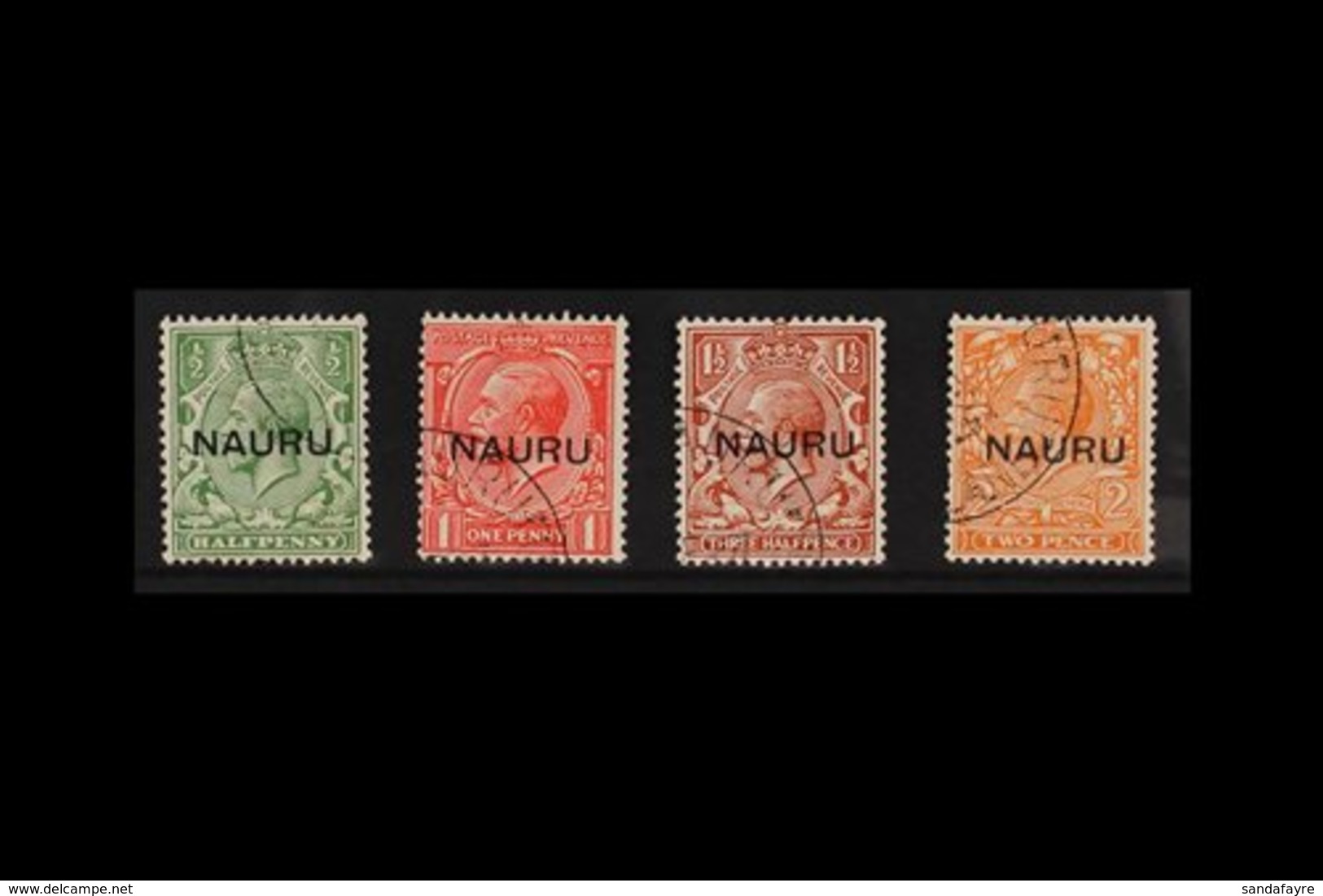 1923 ½d, 1d, 1½d, And 2d Complete Set With 13½mm Long Overprints, SG 13/16, Very Fine Used. (4 Stamps) For More Images,  - Nauru