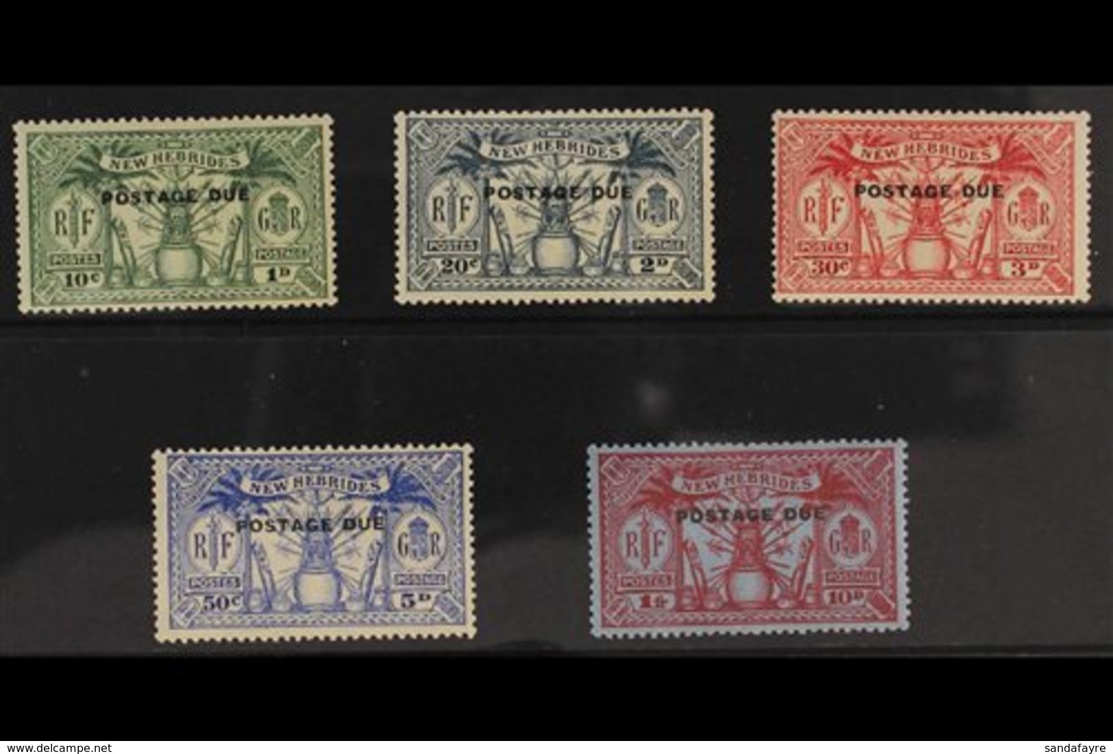 ENGLISH POSTAGE DUE 1925 Complete Set, SG D1/5, FINE MINT. (5 Stamps) For More Images, Please Visit Http://www.sandafayr - Other & Unclassified