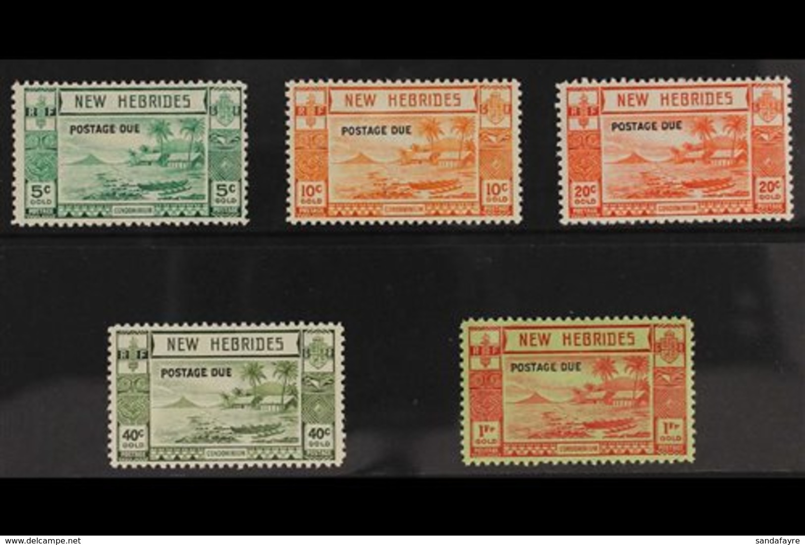 ENGLISH POSTAGE DUE 1938 Complete Set, SG D6/10, Very Fine Mint. (5 Stamps) For More Images, Please Visit Http://www.san - Other & Unclassified