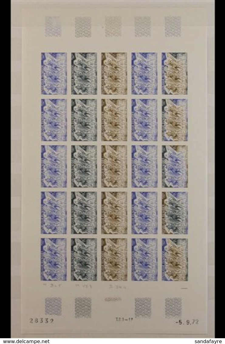 COLOUR TRIAL PROOFS 1972 Niger Sports Set (as Yvert 263/64, SG 457/58) - IMPERF COLOUR TRIAL PROOF Complete Sheets Of 25 - Altri & Non Classificati