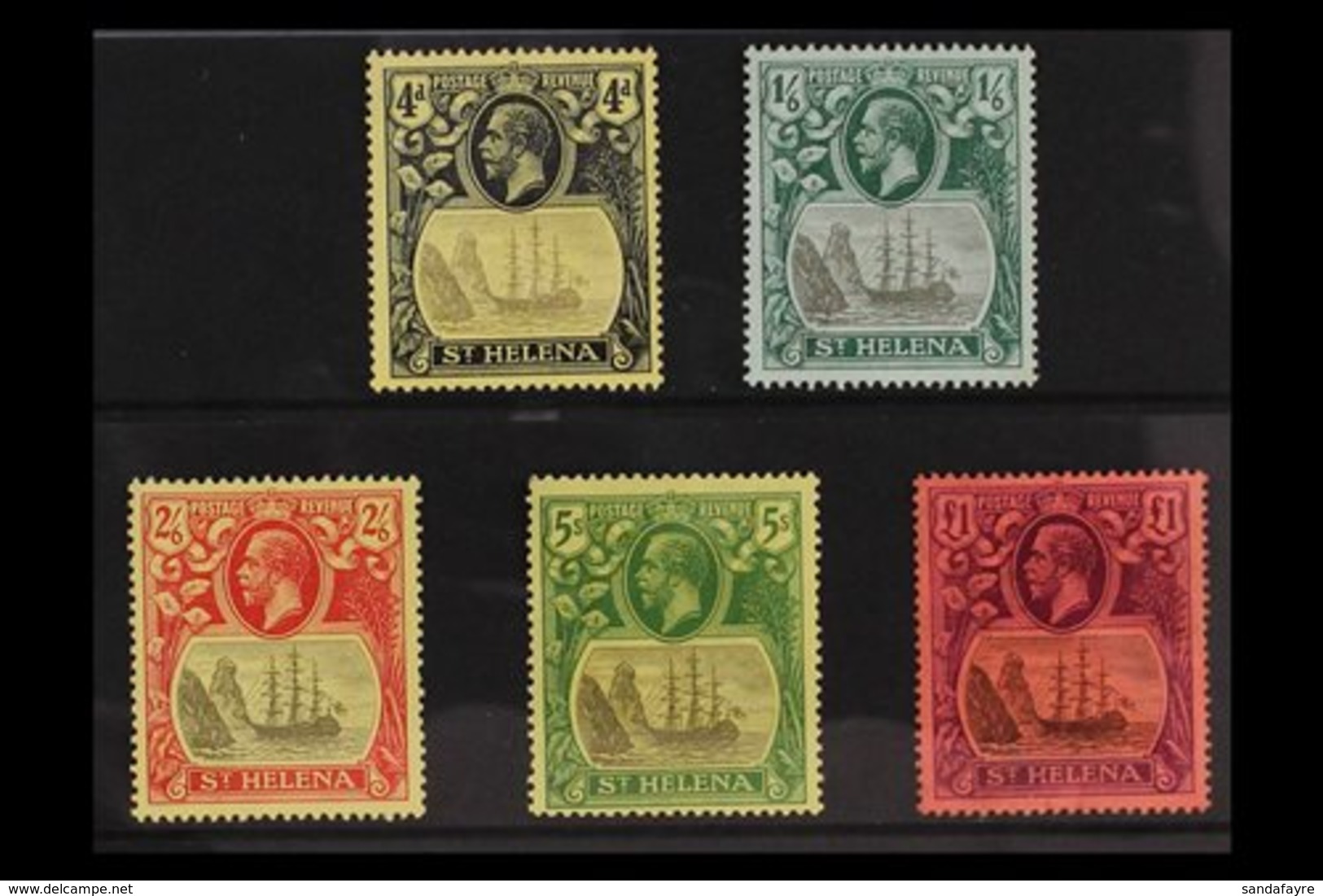 1922-37 "Badge Of St Helena" (watermark Multi Crown CA) Complete Set, SG 92/96, Very Fine Mint. (5 Stamps) For More Imag - St. Helena