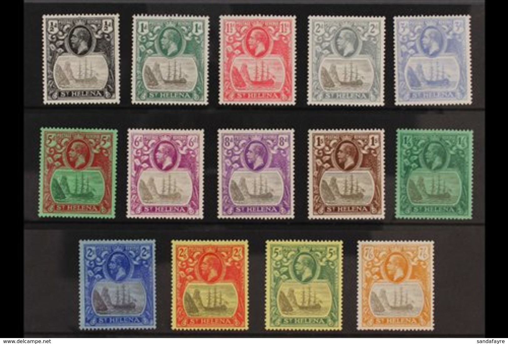 1922-37 "Badge Of St Helena" (watermark Multi Script CA) Set Complete From ½d To 7s6d, SG 97/111 Very Fine Mint. (14 Sta - Saint Helena Island