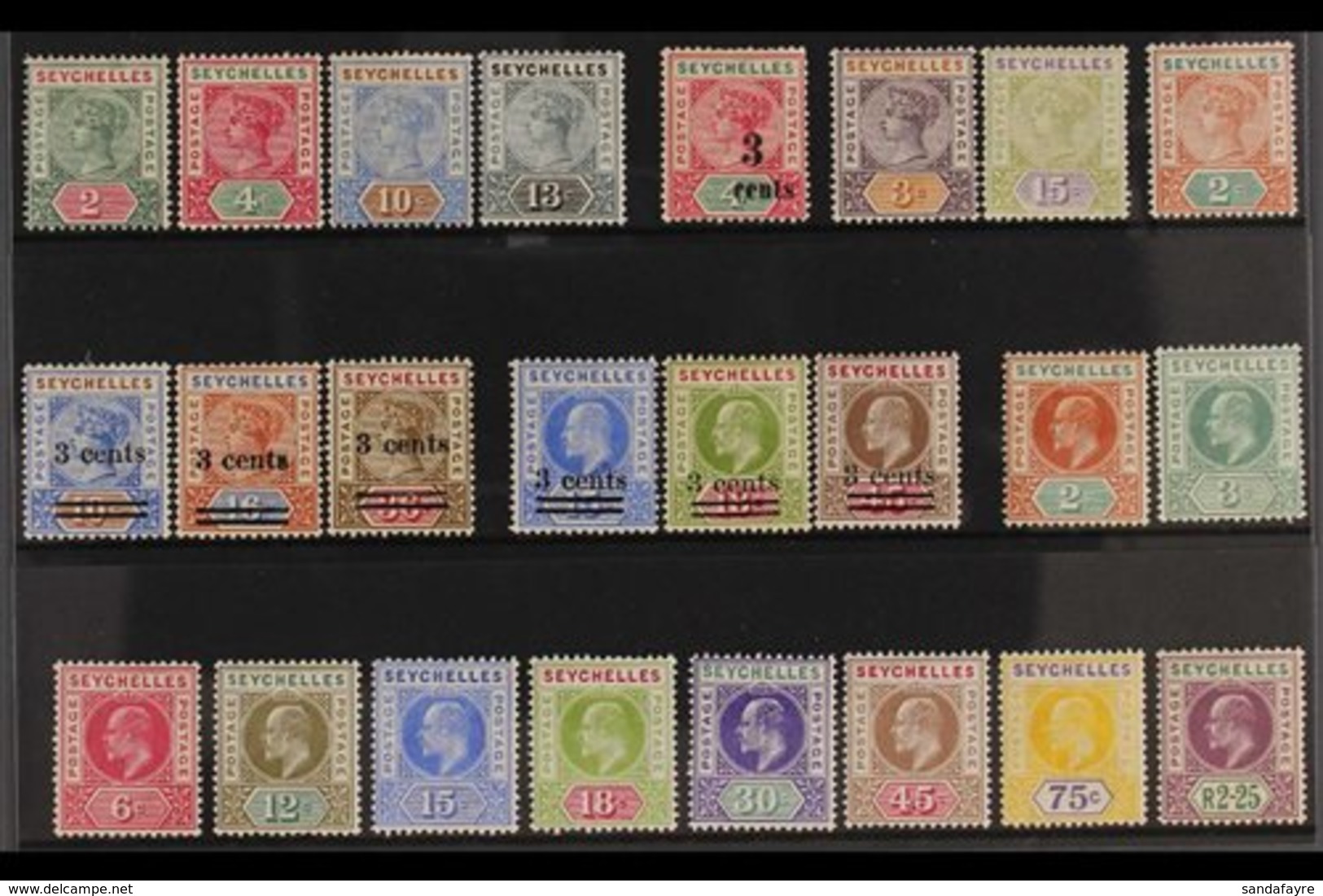 1890-1906 OLD TIME MINT COLLECTION. An All Different Range That Includes QV Ranges To 15c & KEVII Ranges To 2r25c. Fine  - Seychellen (...-1976)