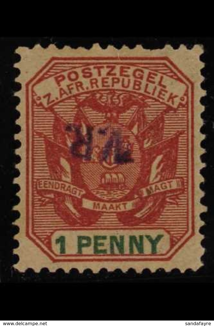 RUSTENBURG 1900 1d Rose Red And Green, VARIETY "HANDSTAMP INVERTED", SG 2var, Mint. Only 3 Known, 1 In The Royal Collect - Unclassified