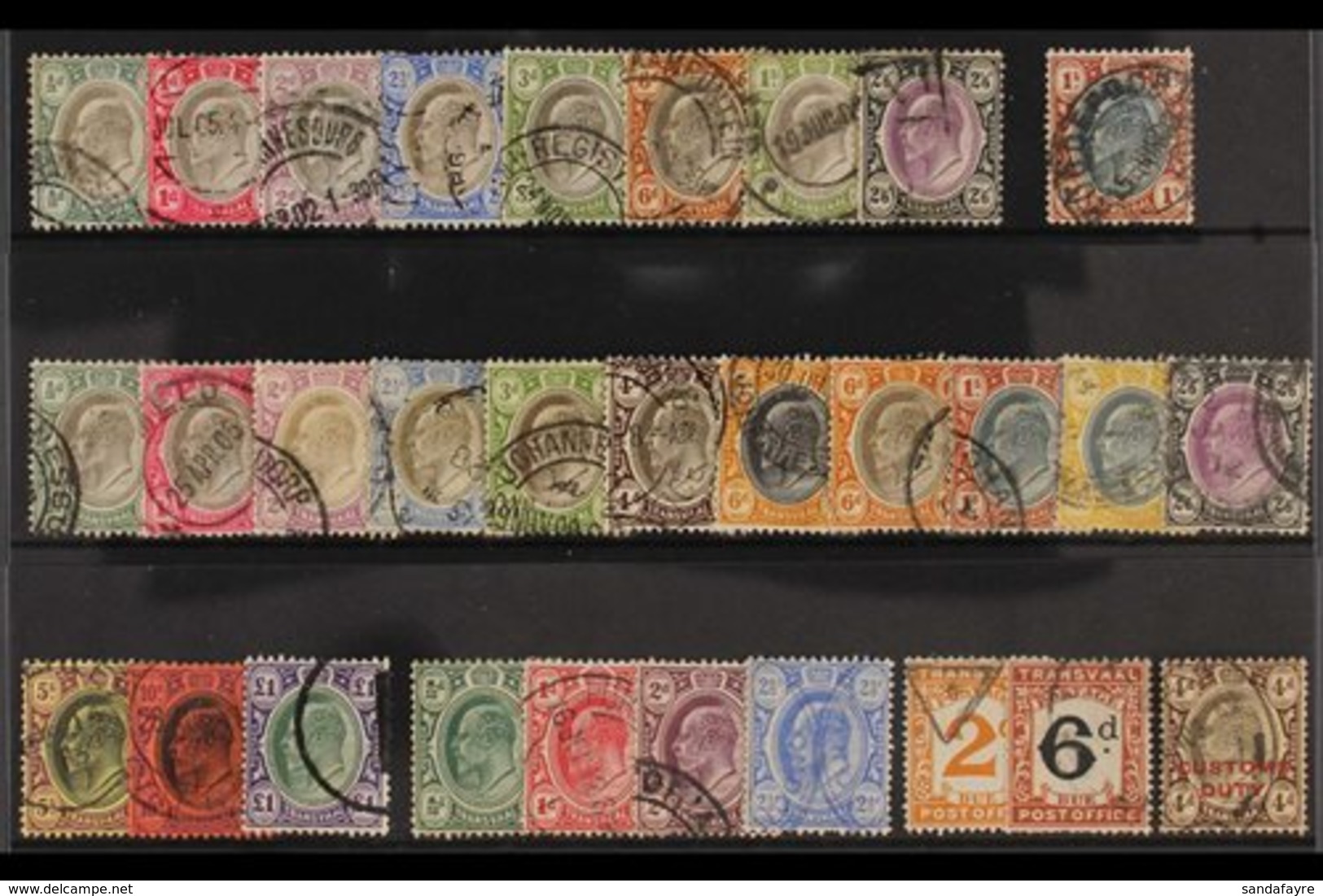 TRANSVAAL 1902-09 KEVII USED RANGES That Includes 1902 CA Wmk Range With Most Values To 2s6d, 1903 1s, 1904-09 Set Of Al - Unclassified
