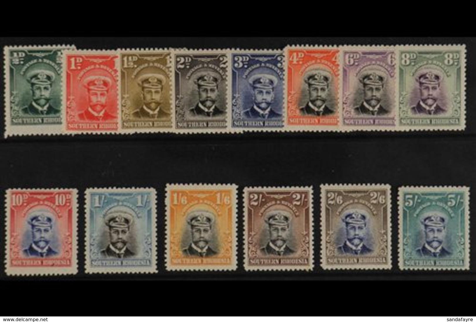1924-29 Definitive Set Complete, SG 1/14, Very Fine Mint (14 Stamps) For More Images, Please Visit Http://www.sandafayre - Southern Rhodesia (...-1964)