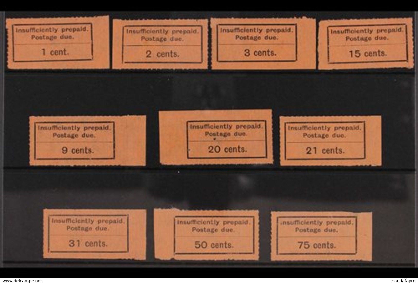 POSTAGE DUES 1926-30 All Different Values To 50c & 75c, Between SG D1-17, Unused No Gum As Issued, 75c With Tiny Fault A - Zanzibar (...-1963)