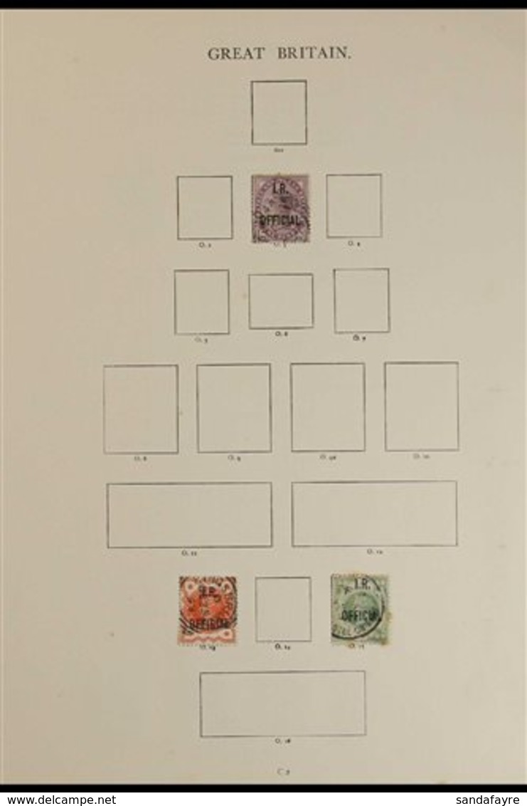 OFFICIAL STAMPS. The Four "Windsor" Album Pages With A Chiefly Used Collection Of Official Stamps (23 Stamps) For More I - Altri & Non Classificati