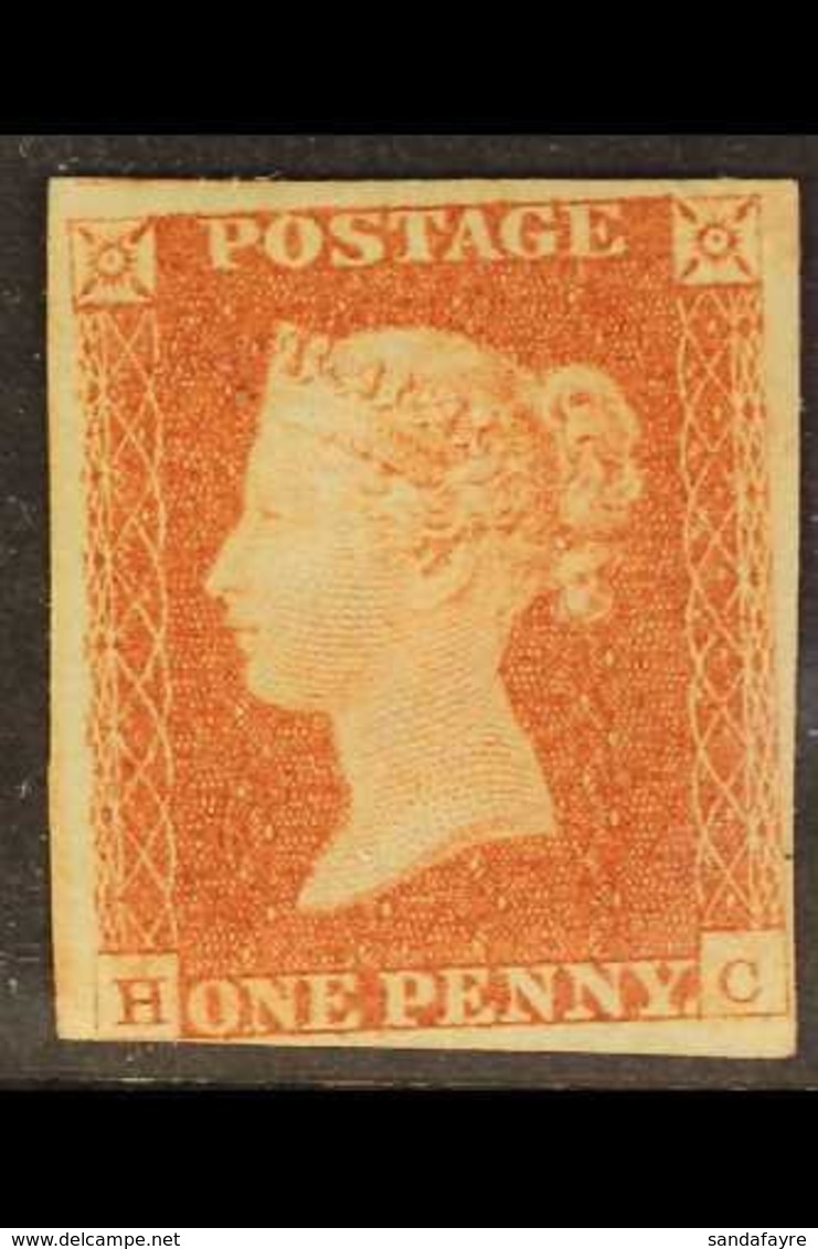 1841 1d Red-brown 'HC', SG 8, Mint Large Part Gum, 3+ Margins Just Touching The Frame Line At Lower Left, Cat £600. For  - Other & Unclassified