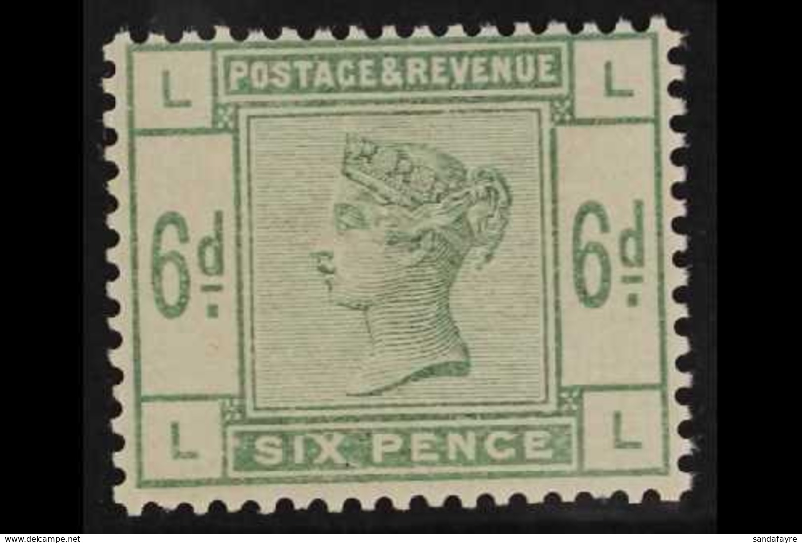 1883-84 6d Dull Green, SG 194, Never Hinged Mint, Very Fresh & Scarce. For More Images, Please Visit Http://www.sandafay - Sonstige & Ohne Zuordnung