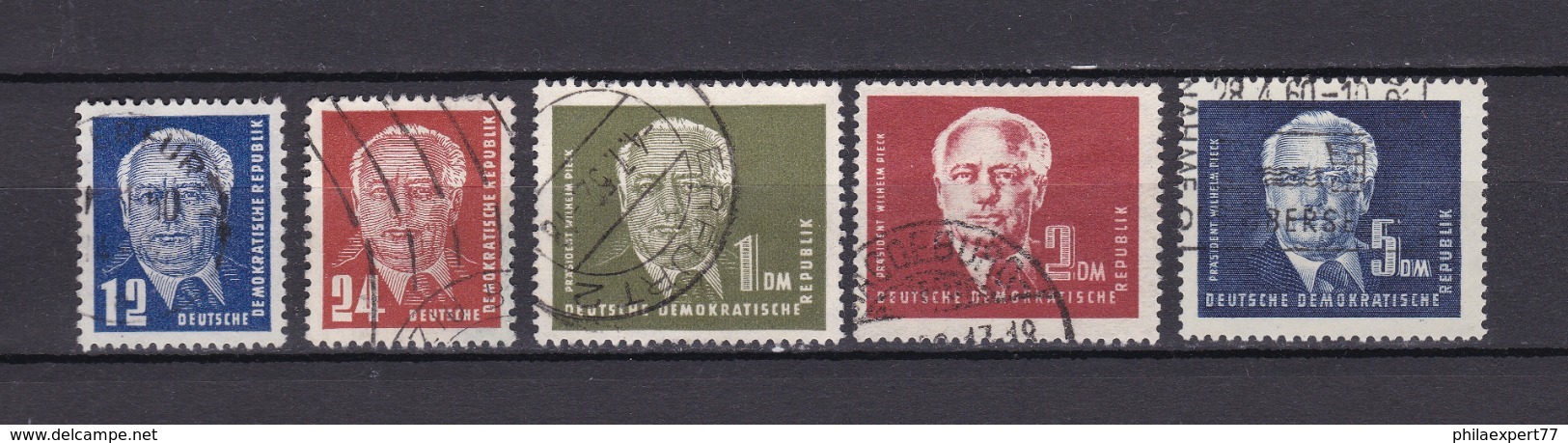 DDR - 1950 - Michel Nr. 251/255 - Gest. - 70 Euro - Gebraucht