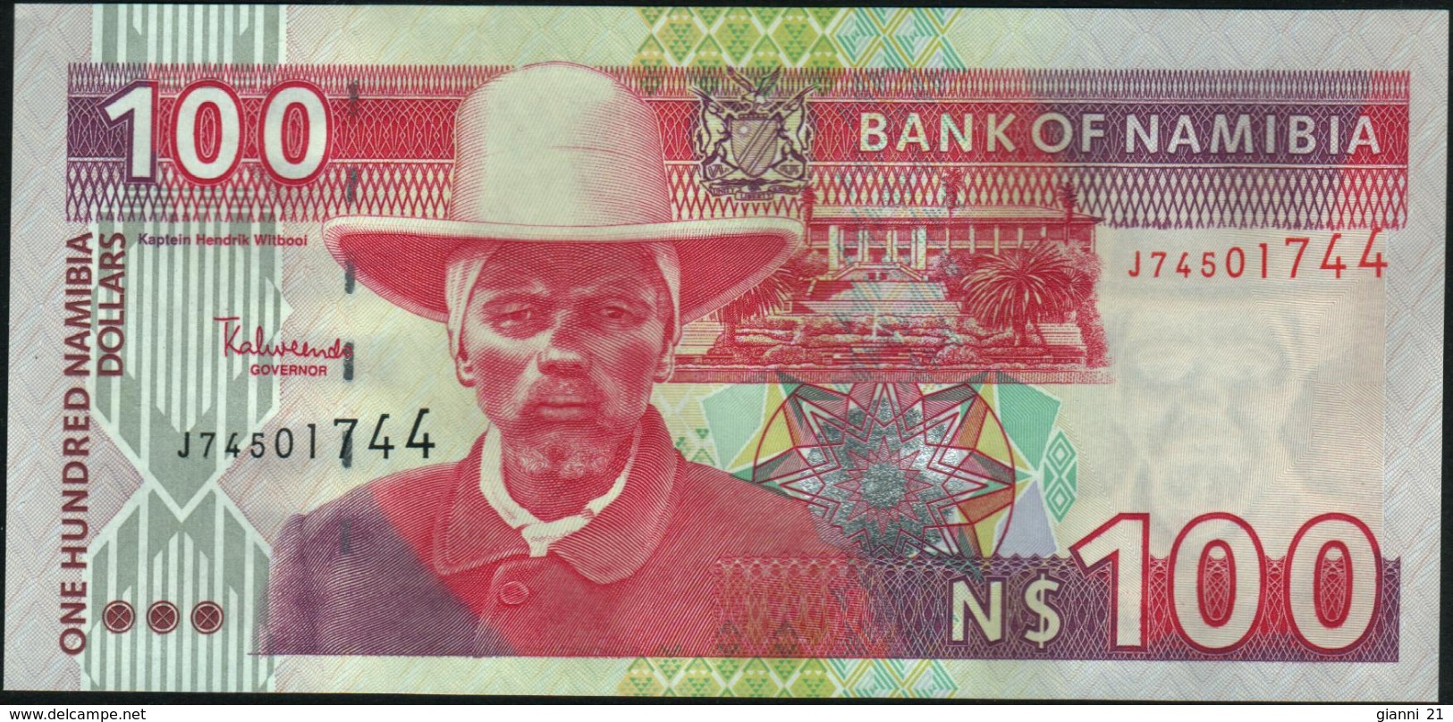 NAMIBIA - 100 Dollars Nd.(2003) {sign. Alweendo} {8 Digits Serial #} UNC P.9 A - Namibië