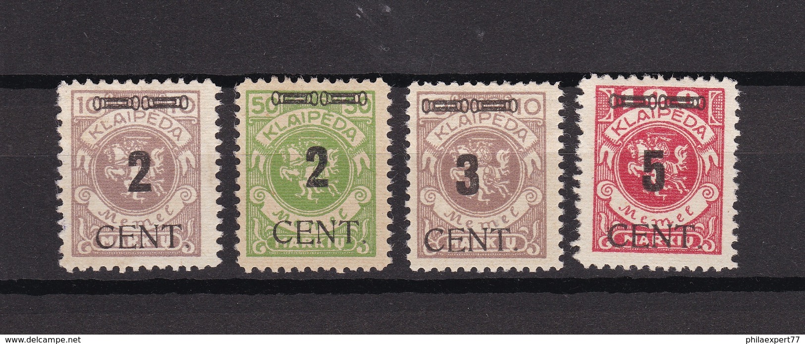 Memel - 1923 - Michel Nr. 183, 185/186, 188 - 40 Euro - Memelgebiet 1923