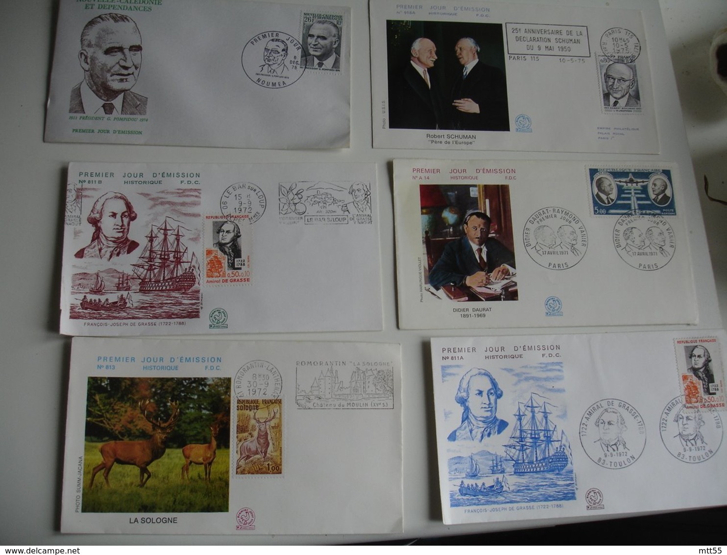 lot de 47 fdc enveloppe 1er jour annees 70