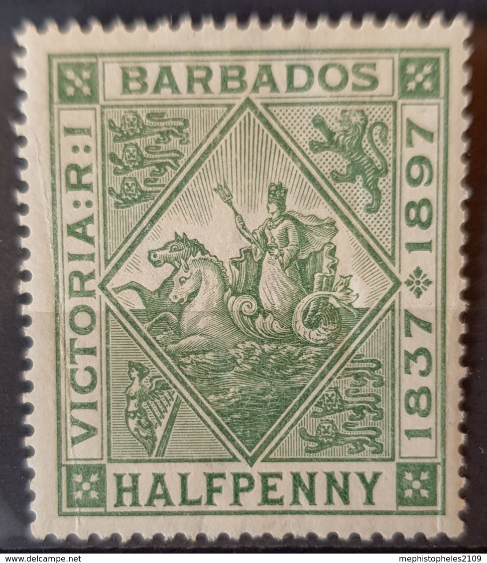 BARBADOS 1897 - MLH - Sc# 82 - 0.5p - Barbados (...-1966)